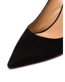Black Forever Marilyn 85 Tassel Suede Pumps
