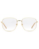 Rectangular-frame metal glasses