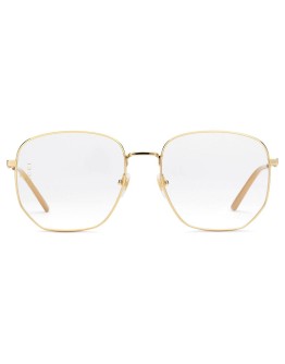 Rectangular-frame metal glasses