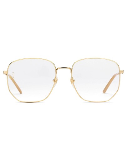 Rectangular-frame metal glasses