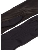 Long nylon and leather gloves