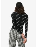 logo print ribbed knitted cardigan
