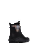 Vintage check neoprene and rubber rain boots