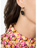 gold plated The Raw One Black Tourmaline earrings