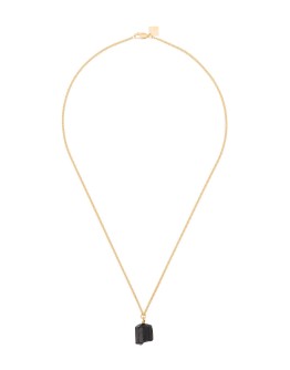 18k yellow gold vermeil The Raw One Black Tourmaline necklace
