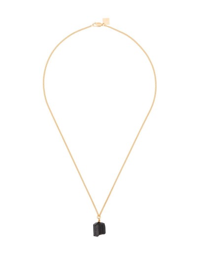 18k yellow gold vermeil The Raw One Black Tourmaline necklace