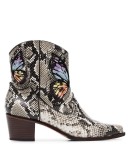 multicoloured Shelby 50 snake print leather cowboy boots