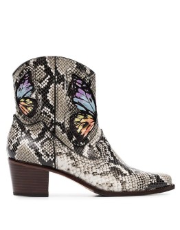 multicoloured Shelby 50 snake print leather cowboy boots