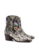 multicoloured Shelby 50 snake print leather cowboy boots