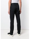 stitch embellished straight-leg jeans