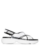 Black Plexi Cloudburst 40 platform sandals