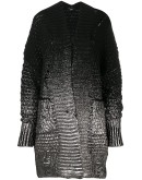 foil print chunky knit cardigan