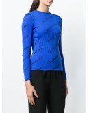 ribbed logo print sweater