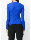 ribbed logo print sweater