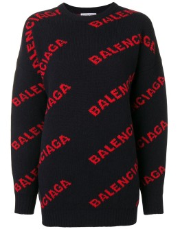 all-over logo jumper
