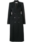 hourglass double-breasted coat