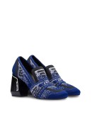 knitted loafer-style pumps