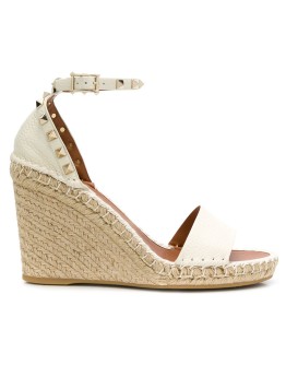 Rockstud espadrille wedges