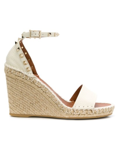 Rockstud espadrille wedges