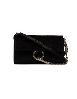 Black Faye Wallet on Strap