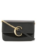C ring leather wristlet