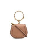beige Nile mini leather bracelet bag