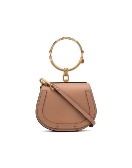 beige Nile mini leather bracelet bag