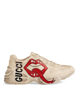Rhyton sneaker with mouth print
