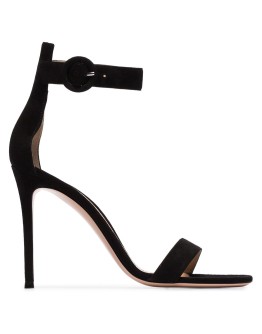 105mm strappy suede sandals