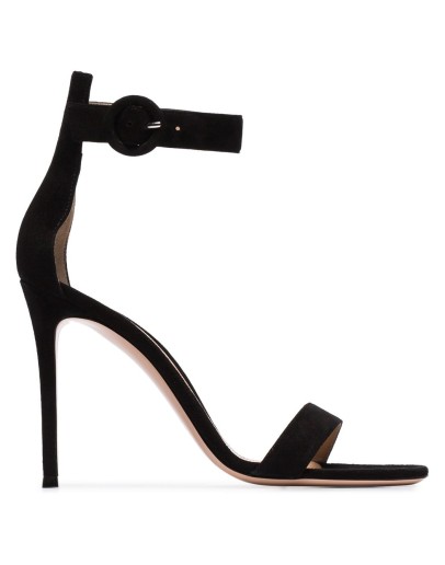 105mm strappy suede sandals