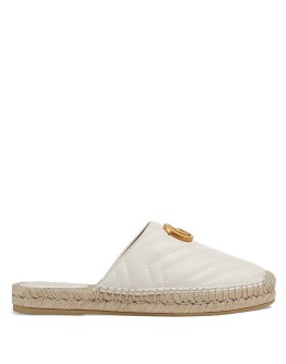 White Double G Leather espadrille 