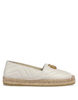 Leather espadrille with Double G