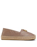 Leather espadrille with Double G