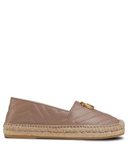 Leather espadrille with Double G