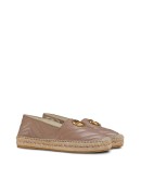 Leather espadrille with Double G