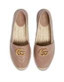 Leather espadrille with Double G