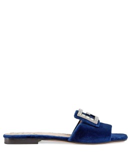 Velvet slides with crystal G