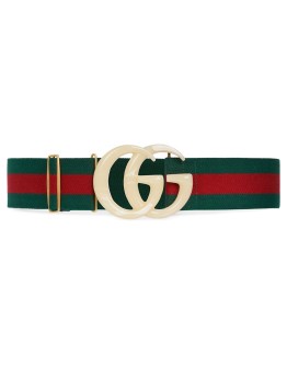 Elastic Web belt with Double G buckle