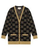 Wool cardigan with GG motif
