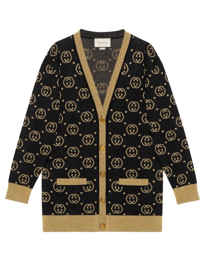 Wool cardigan with GG motif