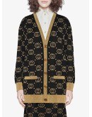 Wool cardigan with GG motif