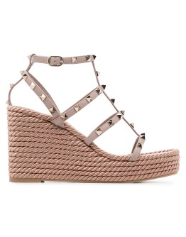 Rockstud 120mm wedge espadrilles