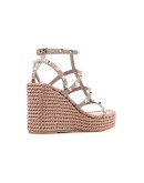 Rockstud 120mm wedge espadrilles