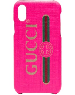 fluorescent pink PVC iPhone X/XS case