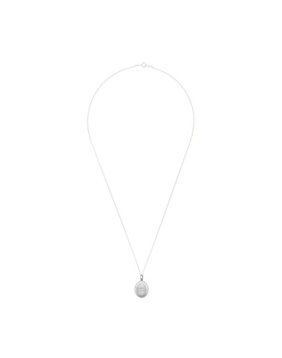 Jess crystal sterling silver locket necklace