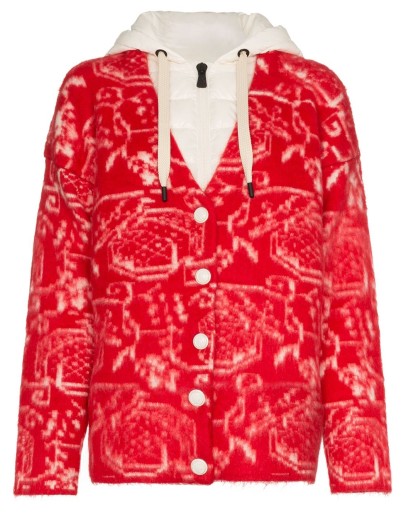 Jacquard-Knit Cardigan