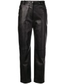 eco leather cropped trousers