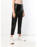 eco leather cropped trousers