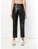 eco leather cropped trousers