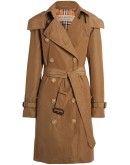 Detachable Hood Taffeta Trench Coat
